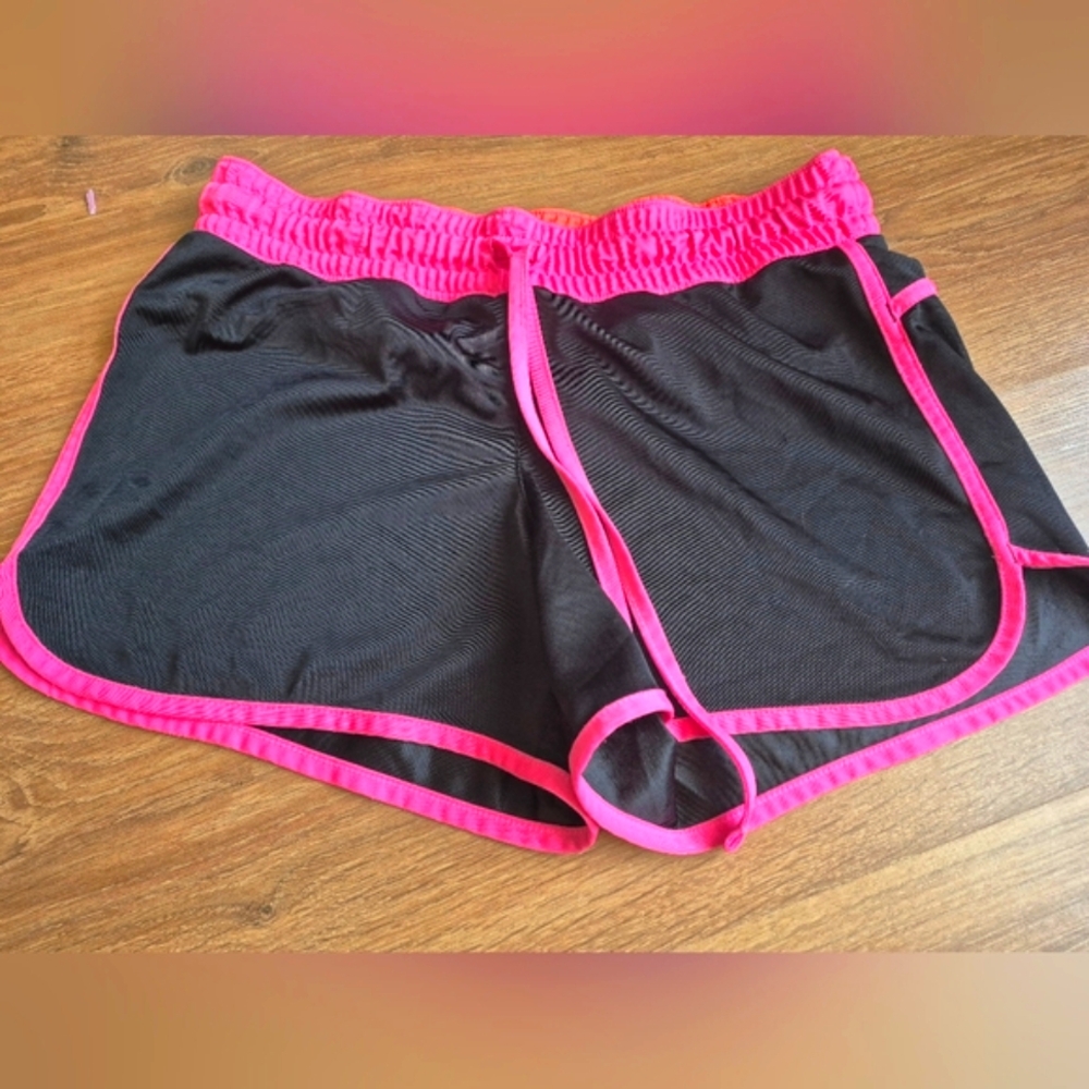 Black and Pink Women's Sleep Shorts
